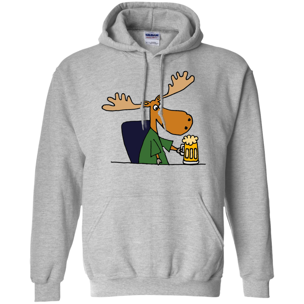 funny cool moose drinking beer cartoon T-Shirt