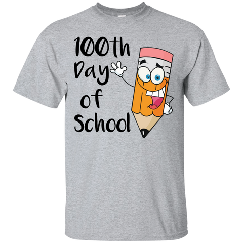 100 days of school with pencil funny kids t T-Shirt