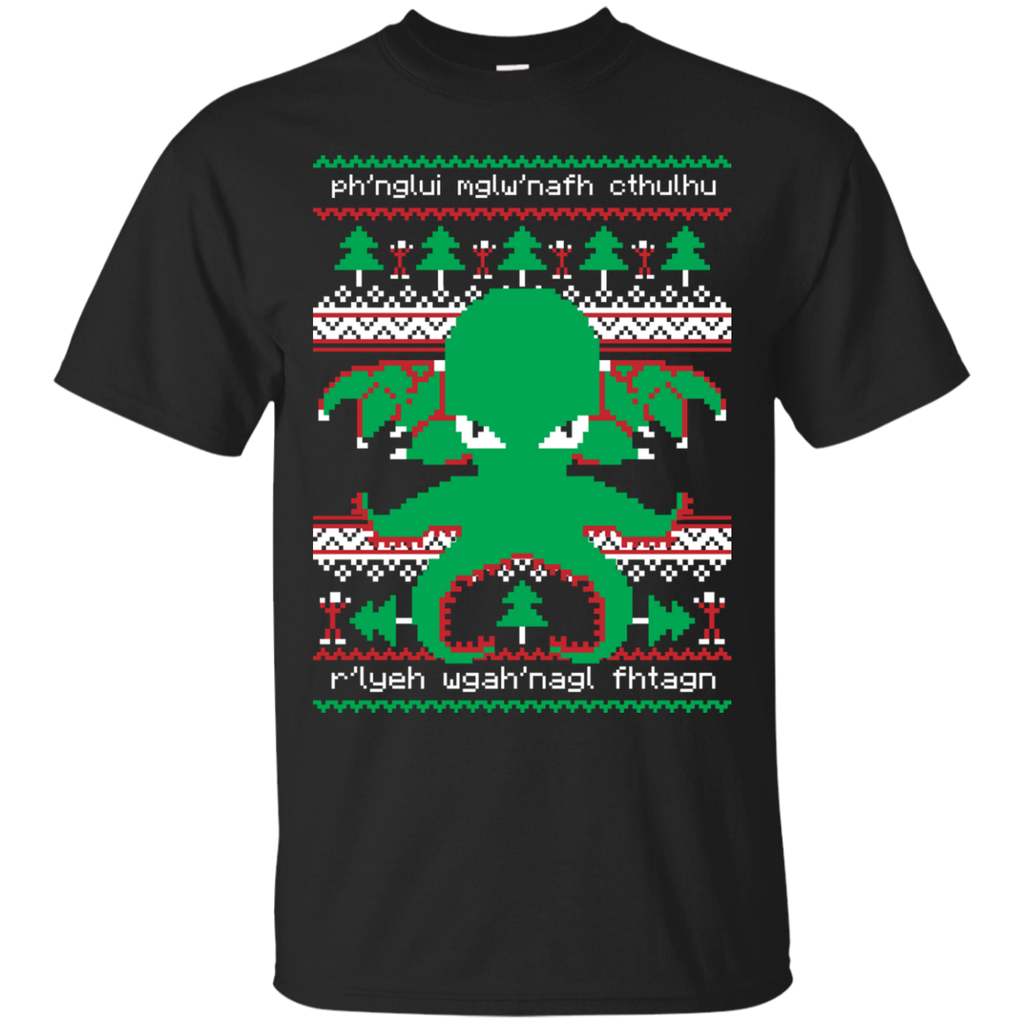 cthulhu cultist christmas holiday sweater T-Shirt