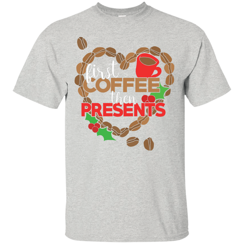 first coffee then presents  funny T-Shirt