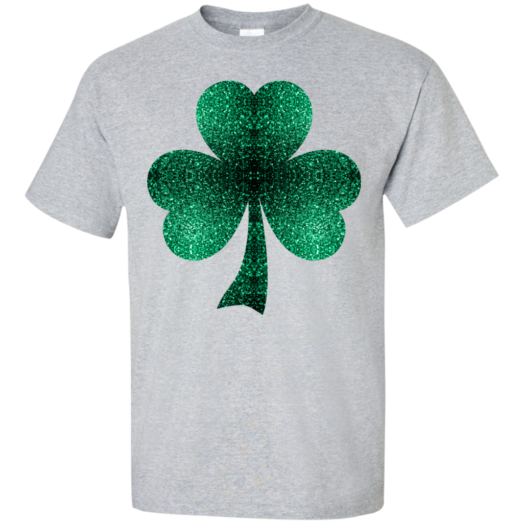 emerald green shamrock clover sparkles T-Shirt
