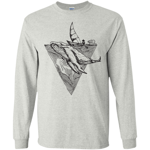fishing time black and white T-Shirt