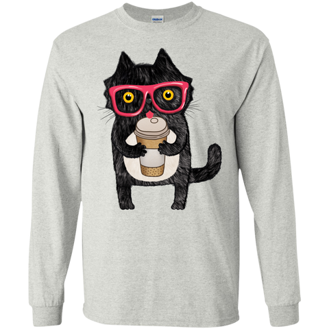 black coffee cat  t- T-Shirt
