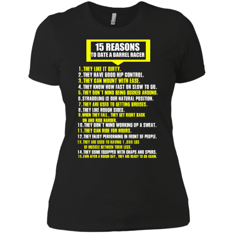 15 reasons to date a barrel race T-Shirt