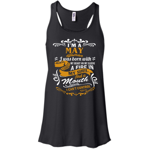 i'm a may woman i was born with my heart on my sleeve T-Shirt