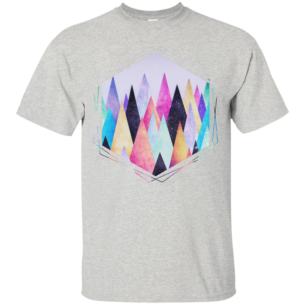 colorful abstract geometric triangle peak wood's  funny T-Shirt