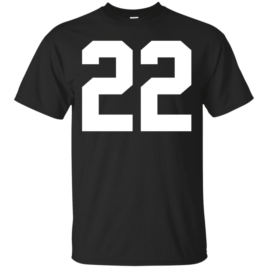 #22 team sports jersey number front & back player fan T-Shirt