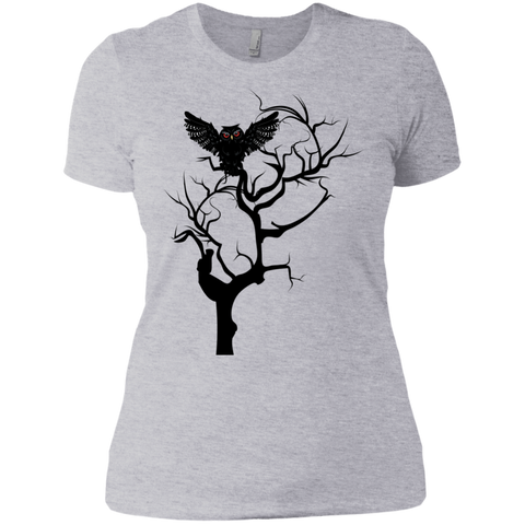 black owl with red eyes on tree sweatshirt T-Shirt