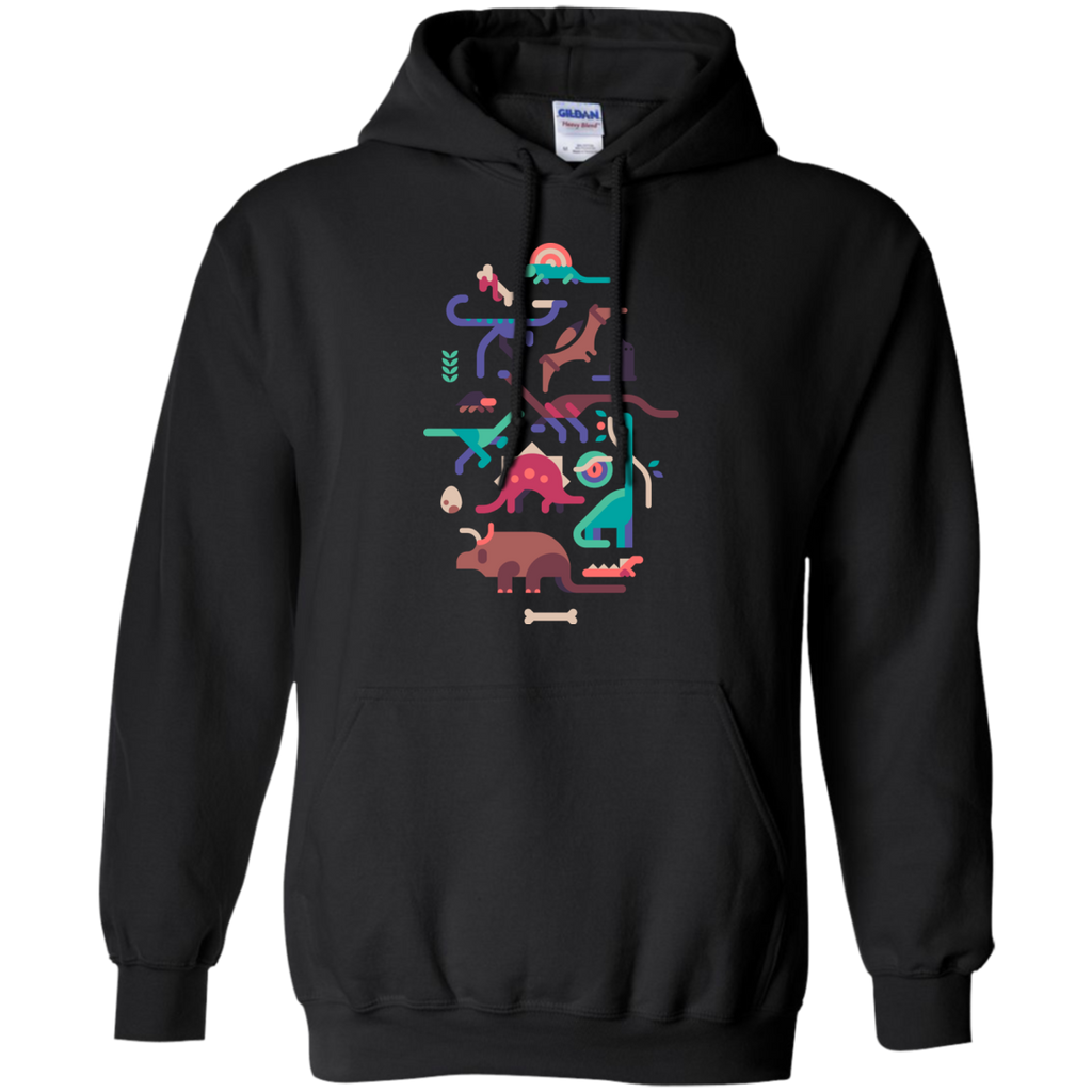 dinos and a cat t- T-Shirt