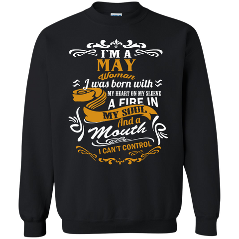 i'm a may woman i was born with my heart on my sleeve T-Shirt