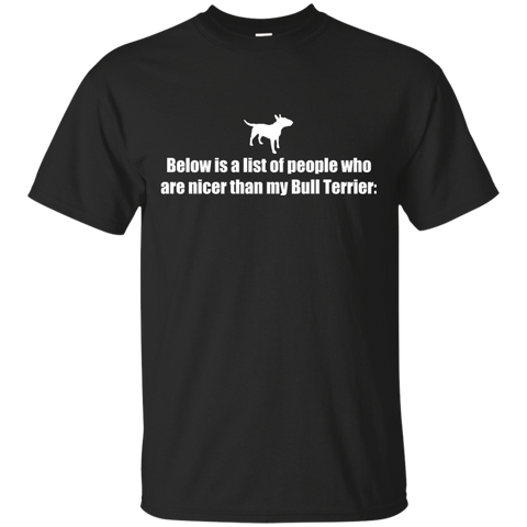 below is a list of people - bull terrier T-Shirt
