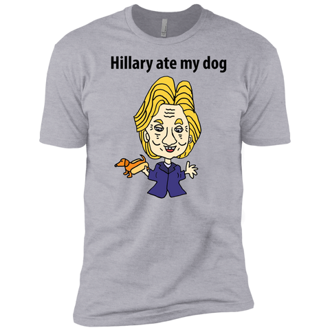 funny hillary ate my dog political cartoon sweatshirt T-Shirt