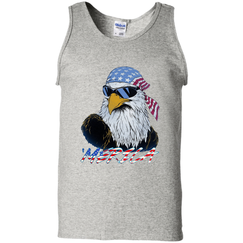 USA PRIDE MERICA MULLET EAGLE T-SHIRT | 4th of july shirt G220 Gildan 100% Cotton Tank Top