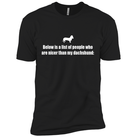 below is a list of people - dachshund T-Shirt