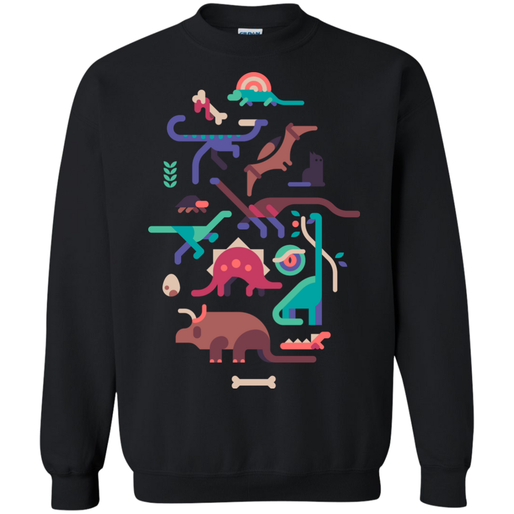 dinos and a cat t- T-Shirt