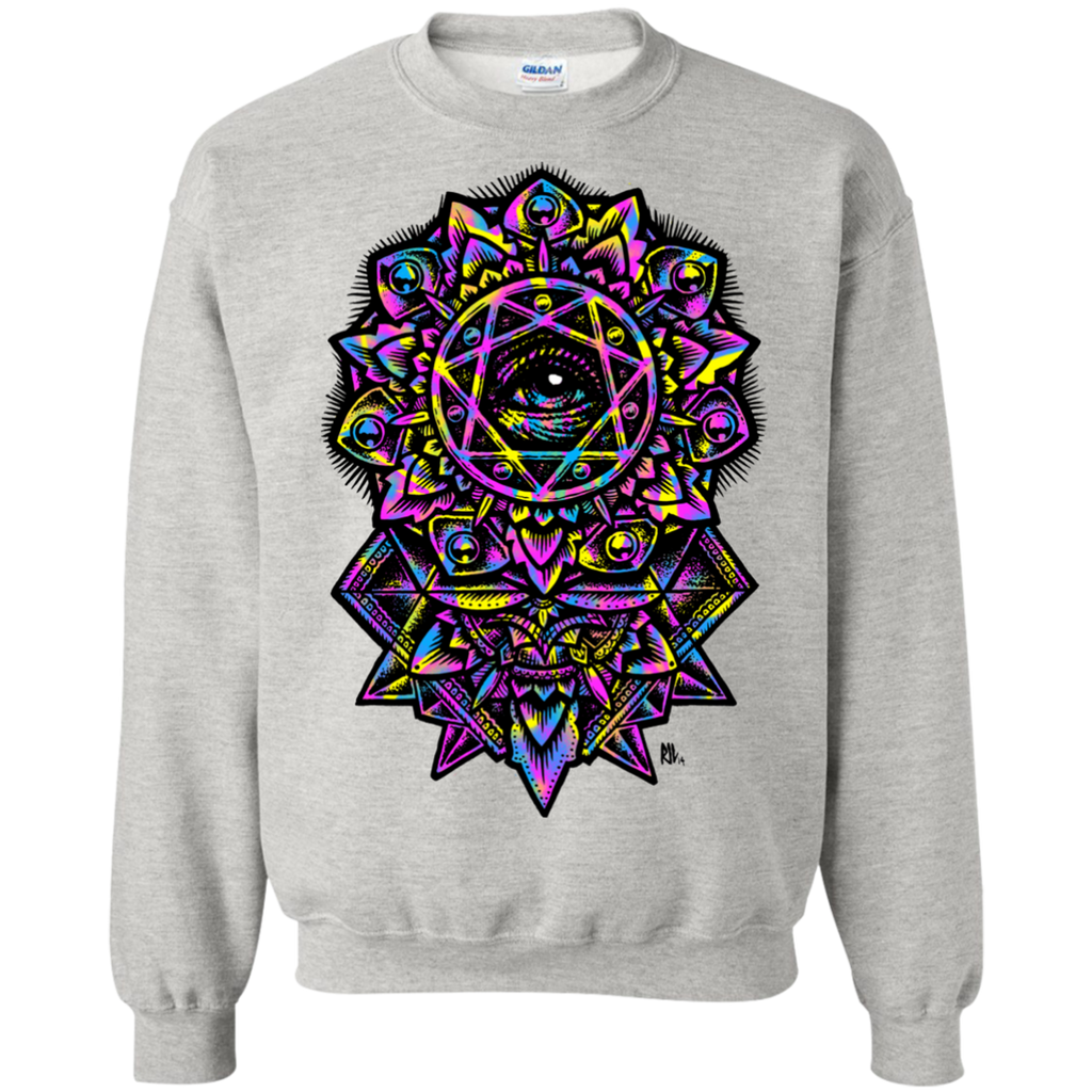 eye of god flower mandala neon 80s  T-Shirt