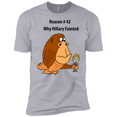 funny giant ape holding hillary political art sweatshirt T-Shirt