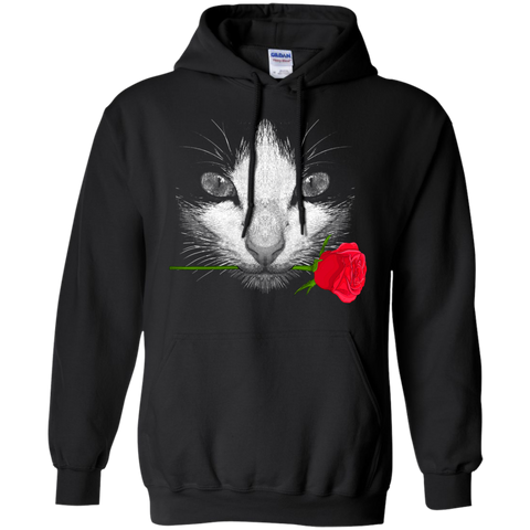 black cat with rose sweatshirt T-Shirt