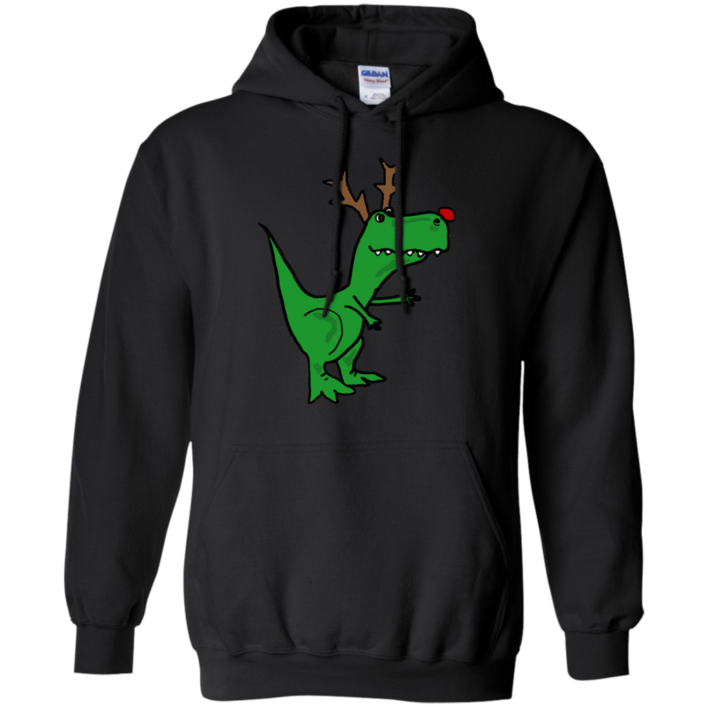 cool funny christmas t-rex dinosaur with antlers holiday sweater T-Shirt