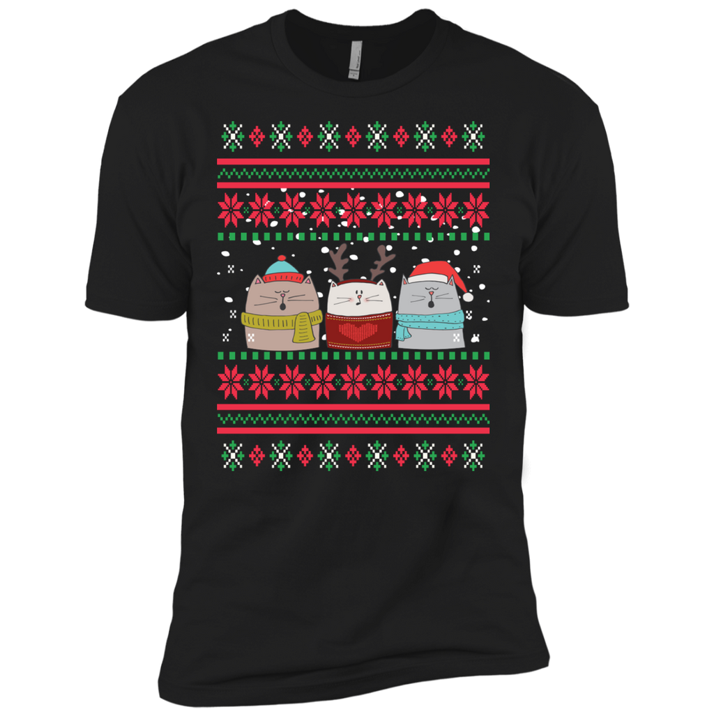 cats choir snowing ugly christmas sweater T-Shirt