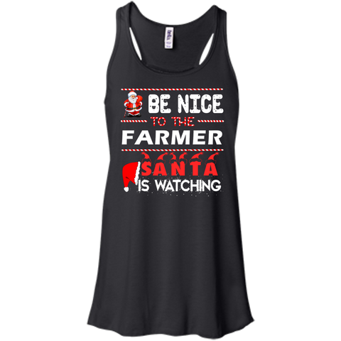 be nice to the farmer santa is watching sweater, T-Shirt