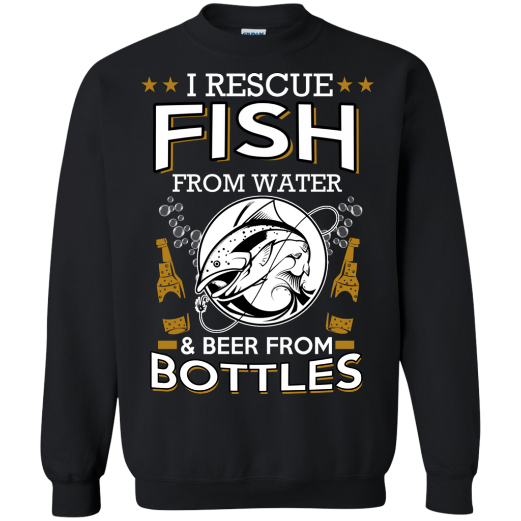 fish from water and beer from bottles T-Shirt