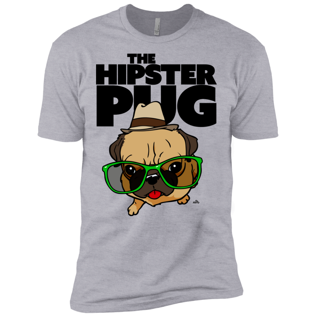 funny hipster pug cartoon dog T-Shirt