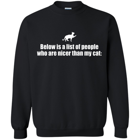 below is a list of people - cat sweatshirt T-Shirt