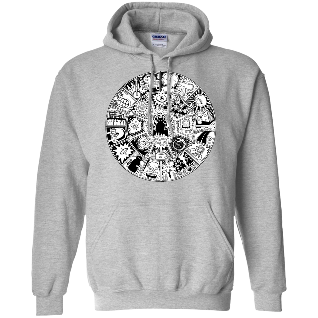 cat mandala in black and white sweatshirt T-Shirt