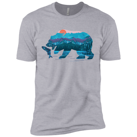 fishing bear down the mountain lake T-Shirt