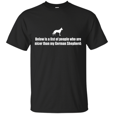 below is a list of people -german shepherd T-Shirt
