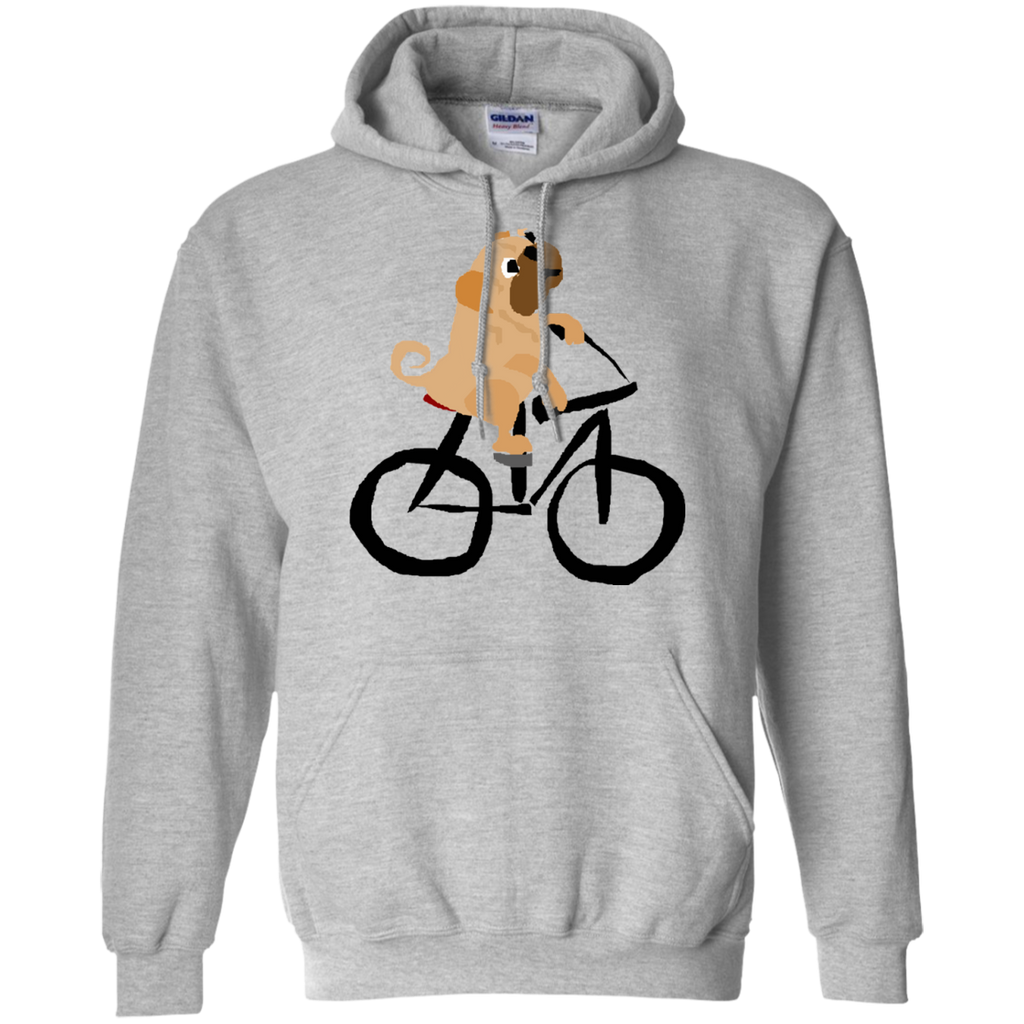 cool funny funky pug dog riding bicycle T-Shirt