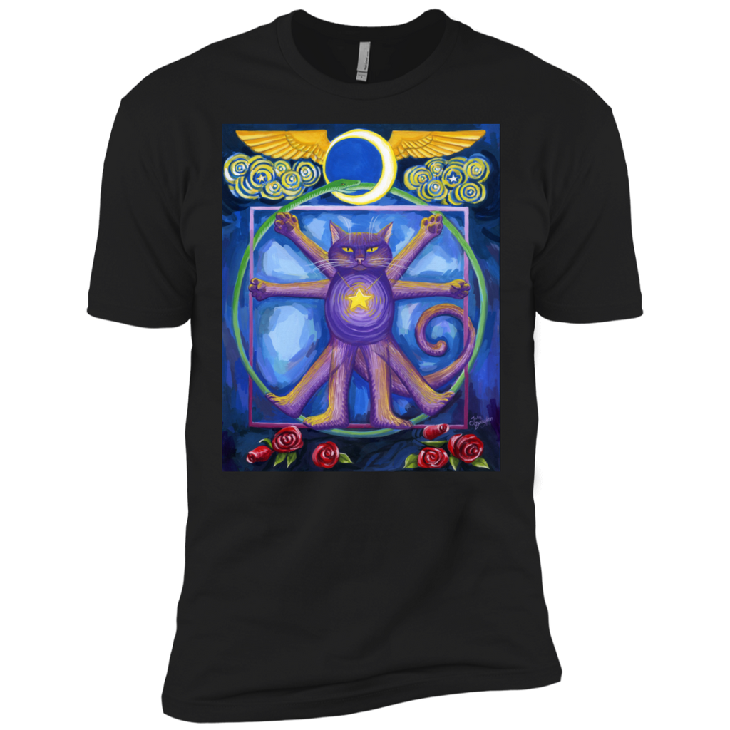 da vinci cat squaring the circle t- T-Shirt