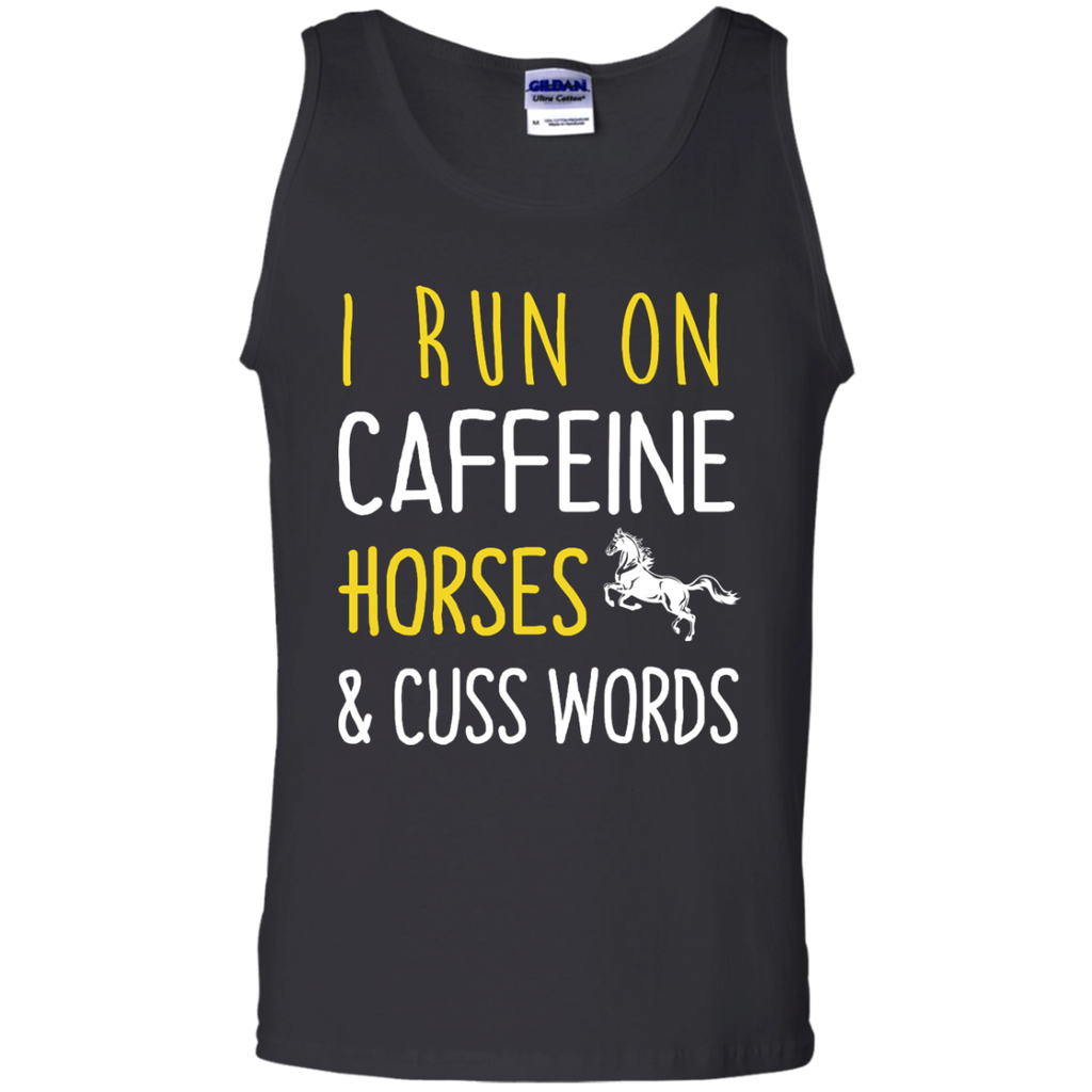 i run on caffeine horses and cuss words T-Shirt