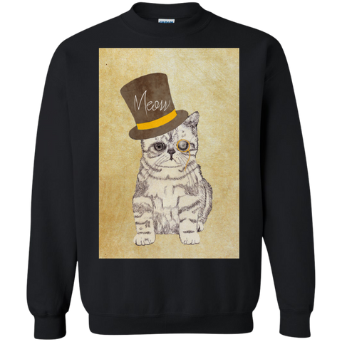 funny cute kitten cat sketch monocle and top  t- T-Shirt