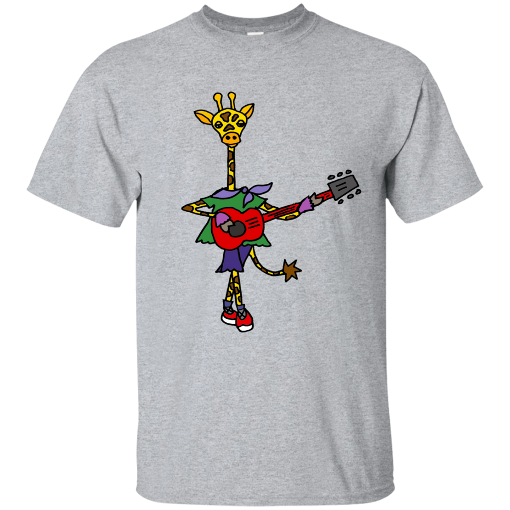 cool funky giraffe playing ed guitar sweatshirt T-Shirt