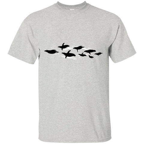 floating penguins in the dark ocean T-Shirt