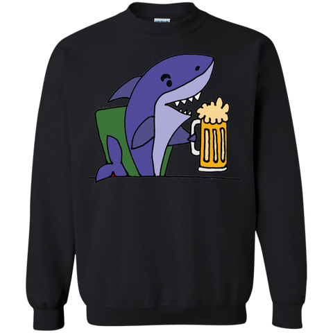 funny cool shark drinking glass of beer T-Shirt