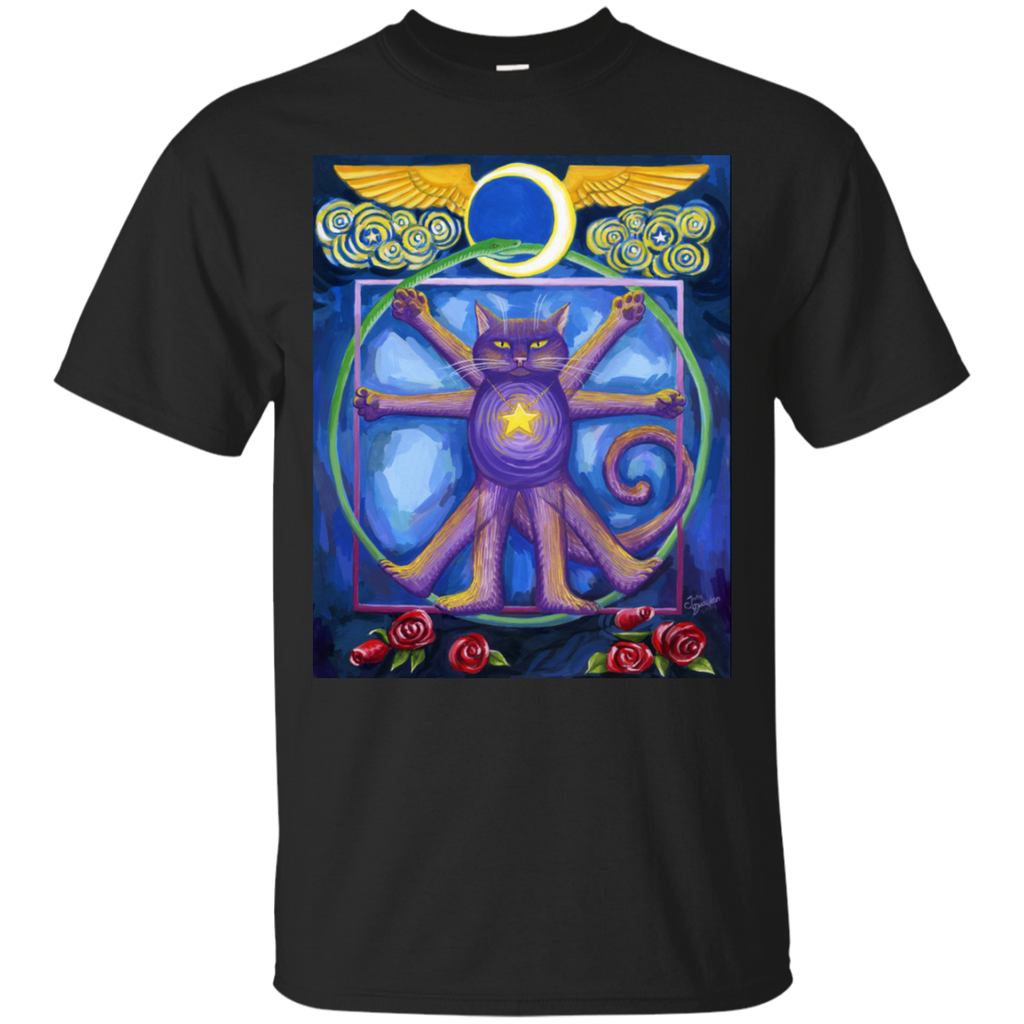 da vinci cat squaring the circle t- T-Shirt