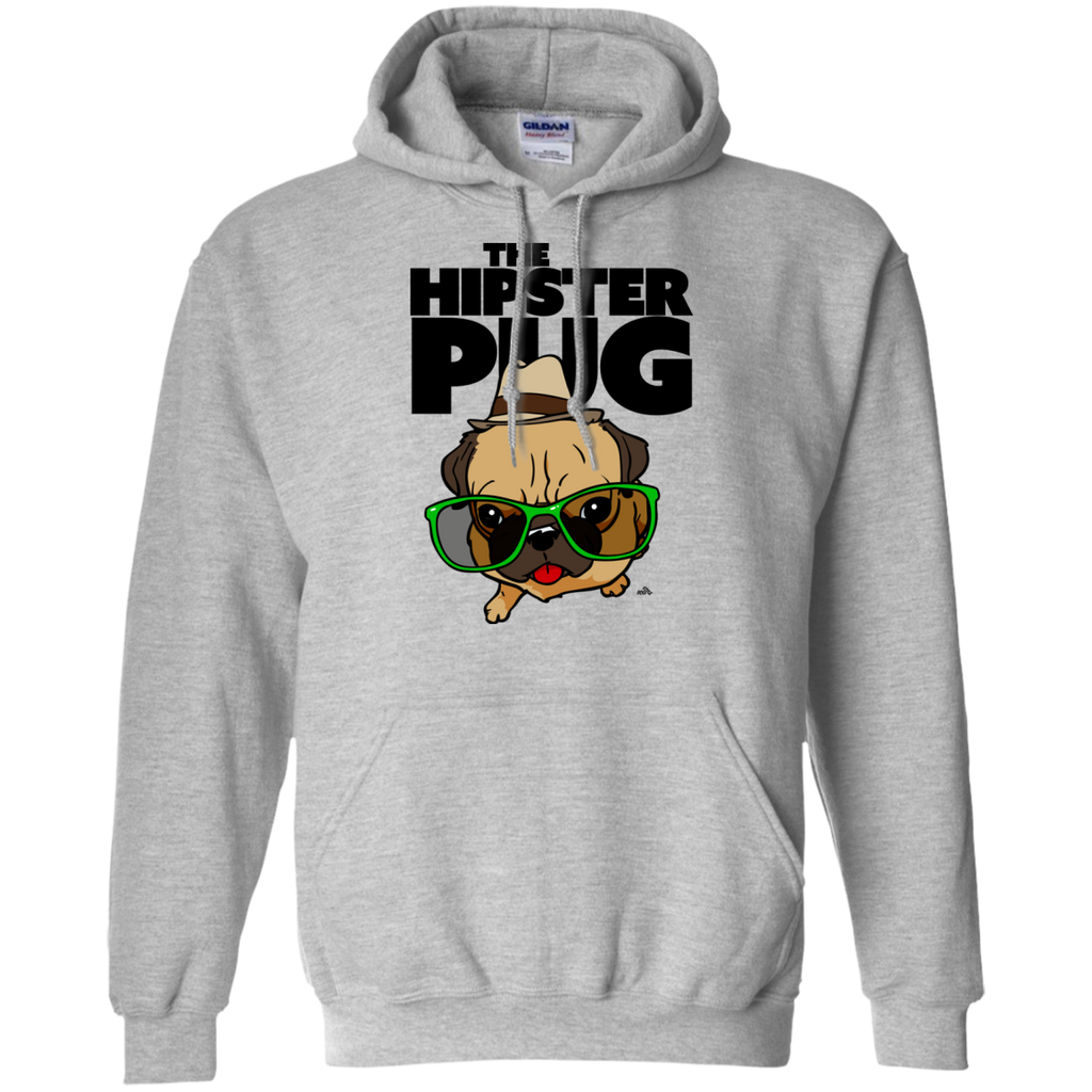 funny hipster pug cartoon dog T-Shirt