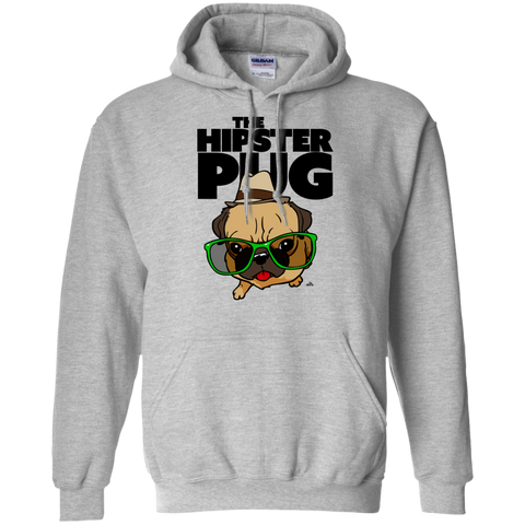 funny hipster pug cartoon dog T-Shirt