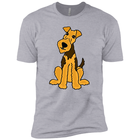 funny funky airedale puppy dog original art T-Shirt