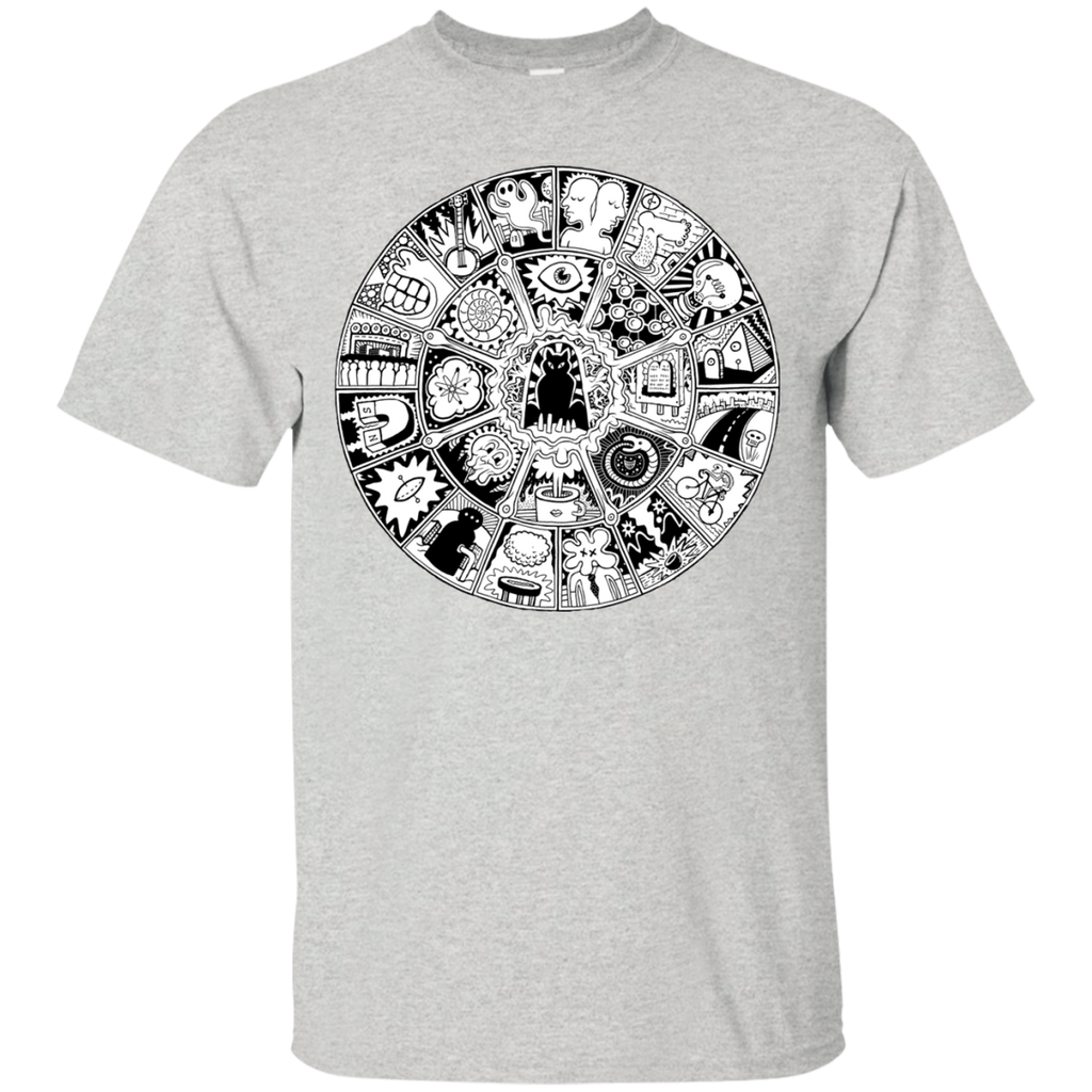 cat mandala in black and white sweatshirt T-Shirt