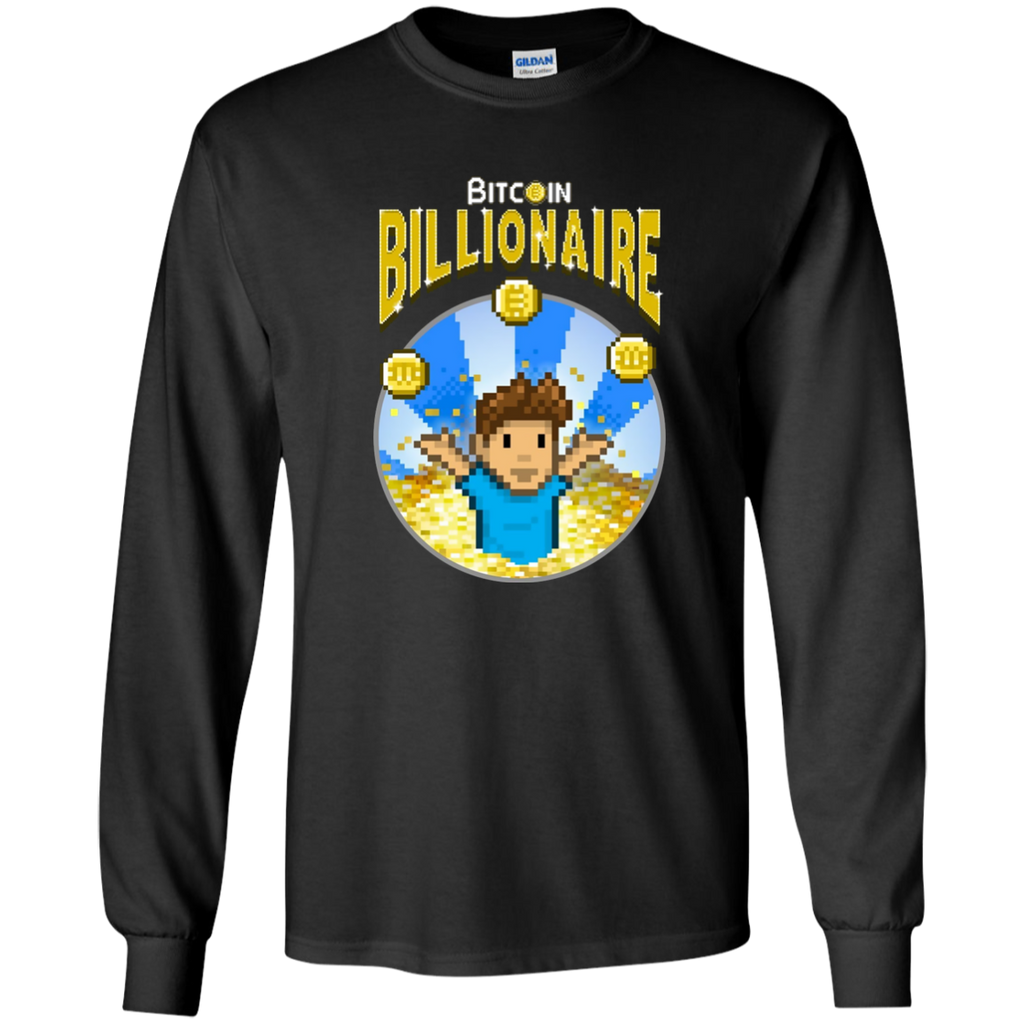 Bitcoin Billionaire: Logo T-Shirt G240 Gildan LS Ultra Cotton T-Shirt