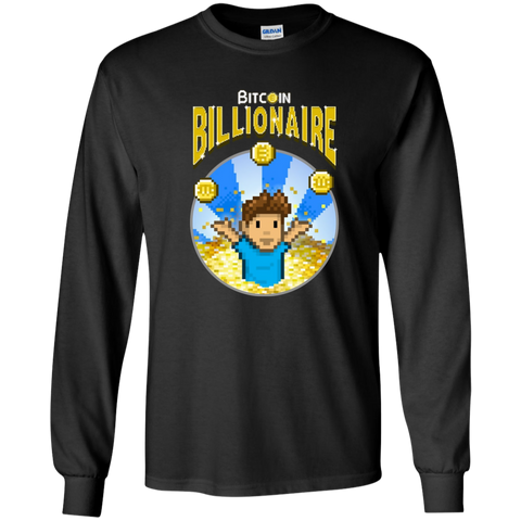 Bitcoin Billionaire: Logo T-Shirt G240 Gildan LS Ultra Cotton T-Shirt