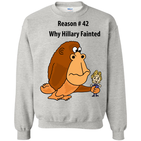 funny giant ape holding hillary political art sweatshirt T-Shirt
