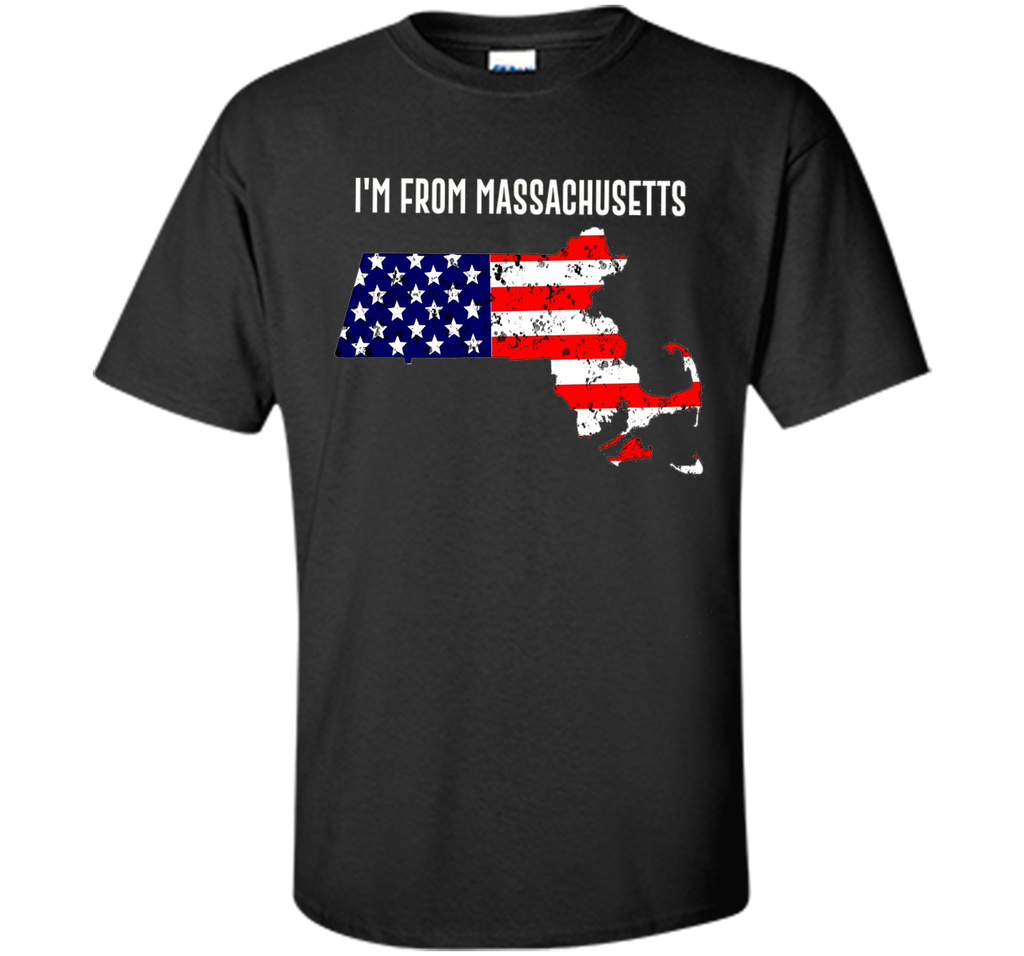 Proud of Massachusetts-US flag Independence day Tshirt
