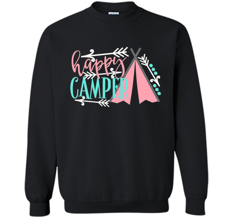 Happy Camper Shirt Girly Pink Tent Tribal Arrow Camping Mom