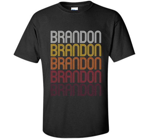 Brandon Retro Wordmark Pattern - Vintage Style T-shirt