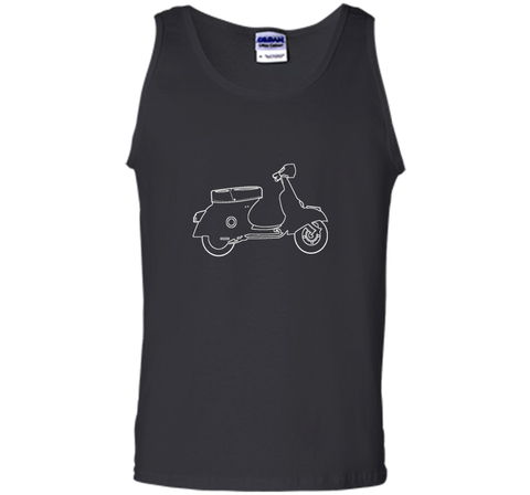 Vintage Retro Scooter Sketch Outline T-shirt